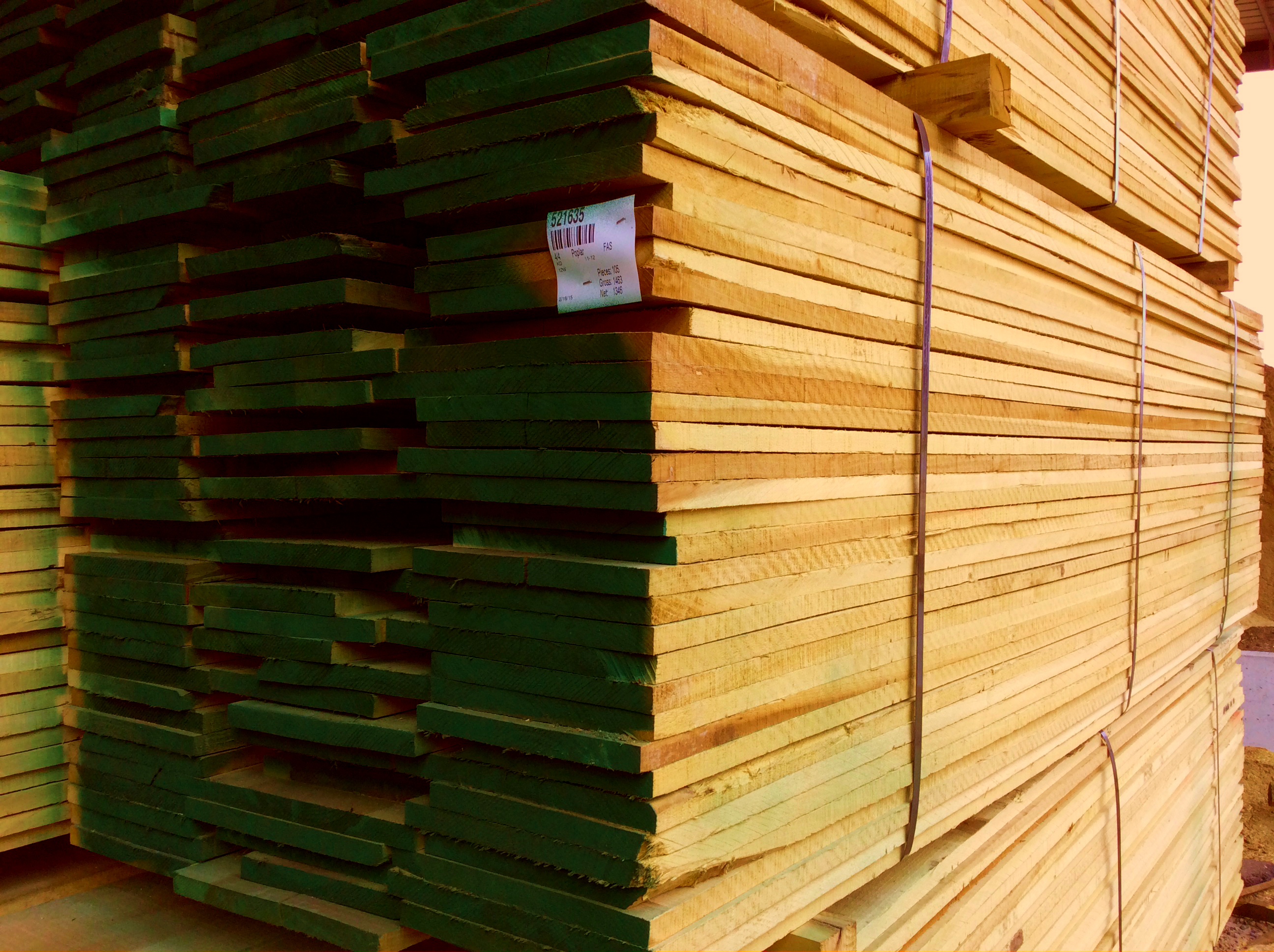Kiln dried lumber